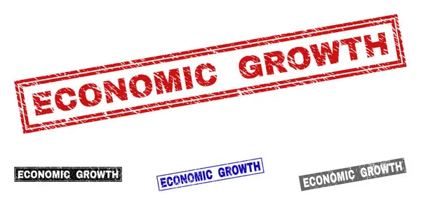 Grunge economische groei getextureerde rechthoek watermerken — Stockvector