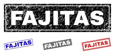 Grunge Fajitas dikdörtgen damga mühürler dokulu
