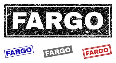 Grunge Fargo dikdörtgen filigranlar çizik