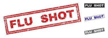 Grunge Flu Shot dikdörtgen pullar dokulu