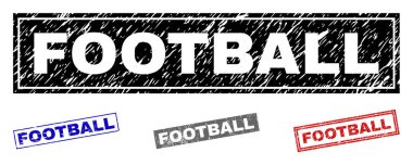 Grunge futbol dikdörtgen pullar dokulu