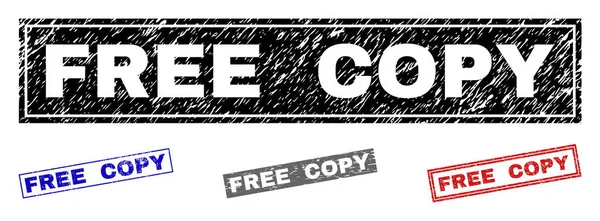 Grunge free copy textured rechteck stempel — Stockvektor