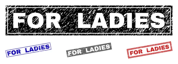 Grunge FOR LADIES Rectángulo texturizado — Archivo Imágenes Vectoriales