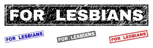 Grunge für Lesben zerkratzte Stempelsiegel — Stockvektor