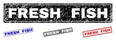 Grunge taze balık dikdörtgen filigranlar dokulu