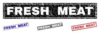 Grunge taze et dikdörtgen damga mühürler çizik