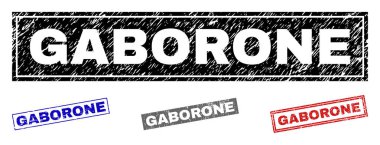 Grunge Gaborone dikdörtgen pullar dokulu