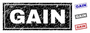 Grunge kazanç dikdörtgen pullar dokulu