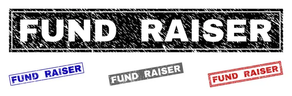 Grunge FUND RAISER Texturizado Retângulo Marcas d 'água — Vetor de Stock