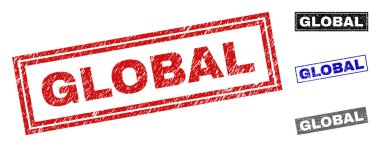 Grunge küresel çizilmiş dikdörtgen filigranlar