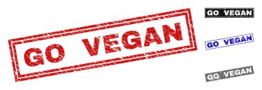 Grunge Vegan dokulu dikdörtgen filigranlar git