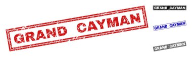 Grunge Grand Cayman dikdörtgen pullar dokulu