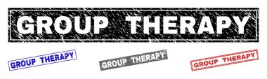 Grunge grup terapisi dikdörtgen filigranlar dokulu