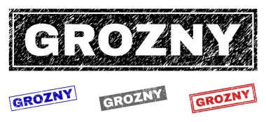 Grunge Grozny dikdörtgen filigranlar dokulu