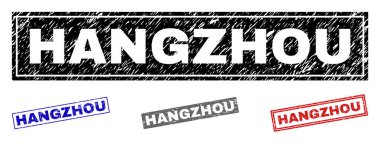 Grunge Hangzhou dikdörtgen pullar dokulu