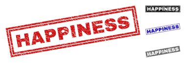 Grunge mutluluk dikdörtgen pullar dokulu