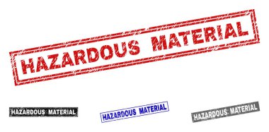 Grunge tehlikeli madde dikdörtgen filigranlar çizik