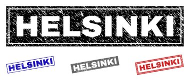 Grunge Helsinki dikdörtgen filigranlar çizik