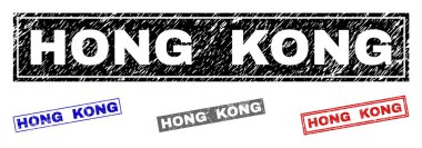 Grunge Hong Kong dikdörtgen filigranlar dokulu