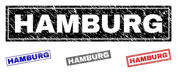 Grunge Hamburg zerkratzte Stempelsiegel — Stockvektor