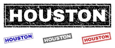 Grunge Houston dikdörtgen filigranlar çizik