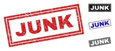 Grunge önemsiz dikdörtgen pullar çizik