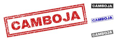 Grunge Camboja dikdörtgen filigranlar dokulu