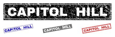 Grunge Capitol Hill dikdörtgen damga mühürler çizik