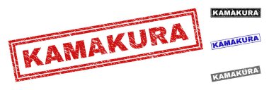 Grunge Kamakura dikdörtgen filigranlar dokulu