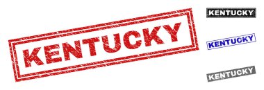 Grunge Kentucky dikdörtgen damga mühürler dokulu
