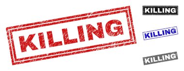 Grunge öldürme dikdörtgen pullar dokulu