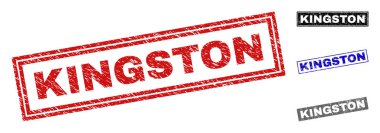 Grunge Kingston dikdörtgen filigranlar çizik