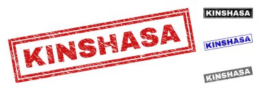 Grunge Kinshasa dikdörtgen pullar çizik