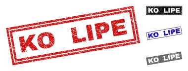 Grunge Ko Lipe dikdörtgen filigranlar dokulu