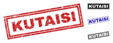 Grunge Kutaisi dikdörtgen damga mühürler dokulu