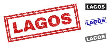 Grunge Lagos dikdörtgen pullar dokulu