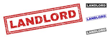 Grunge ev sahibi dikdörtgen damga mühürler çizik