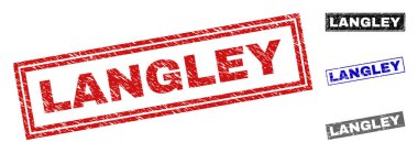 Grunge Langley dikdörtgen filigranlar dokulu