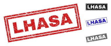 Grunge Lhasa dikdörtgen filigranlar dokulu