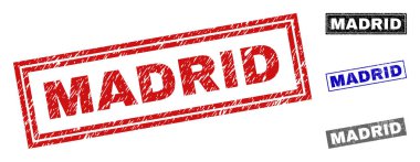 Grunge Madrid dikdörtgen filigranlar çizik