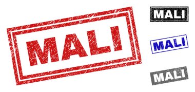 Grunge Mali dikdörtgen filigranlar çizik