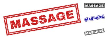 Grunge masaj dikdörtgen damga mühürler dokulu