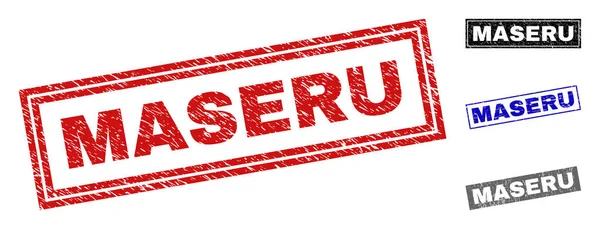 Grunge Maseru dikdörtgen pullar dokulu