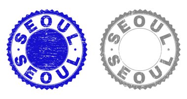 Grunge Seul damga mühürler çizik