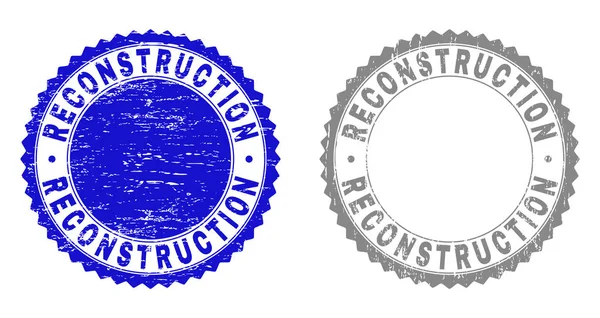 Grunge återuppbyggnad repad frimärken — Stock vektor