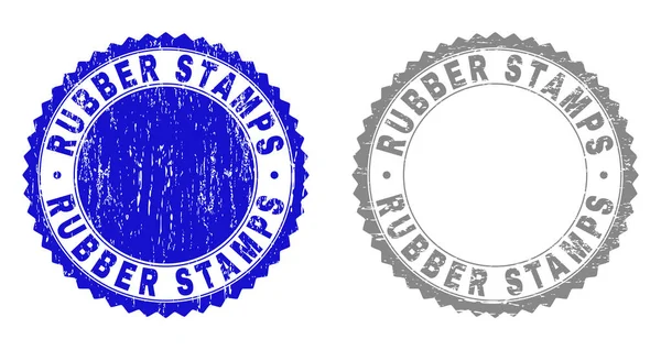 Selos texturizados Grunge RUBBER — Vetor de Stock
