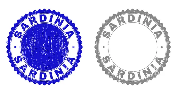 Grunge SARDINIA Selos texturizados — Vetor de Stock