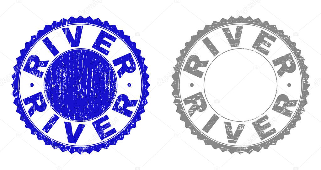 Grunge RIVER Textured Stamp Seals