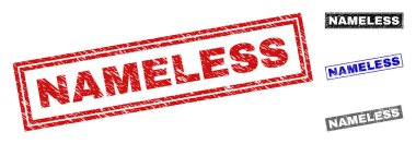 Grunge isimsiz çizilmiş dikdörtgen pullar