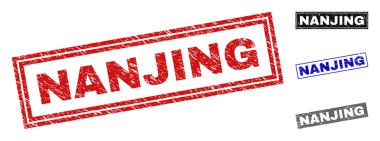 Grunge Nanjing dikdörtgen filigranlar dokulu